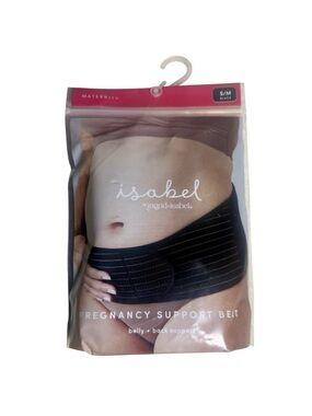 Ingrid & Isabel Everyday Maternity Support Belt Belly Band Black S/M